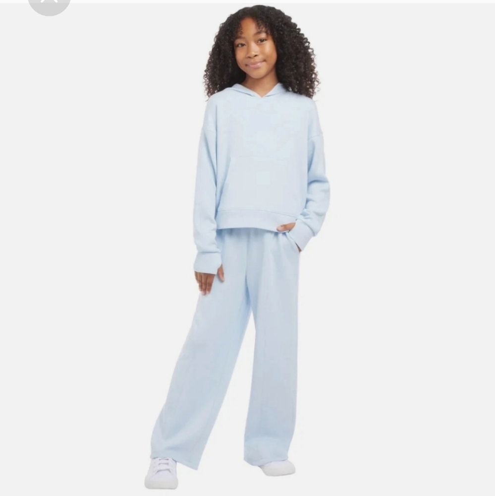 Danskin Youth Hoodie Color Blue Skyway Kangaroo Pocket Girls Nwt